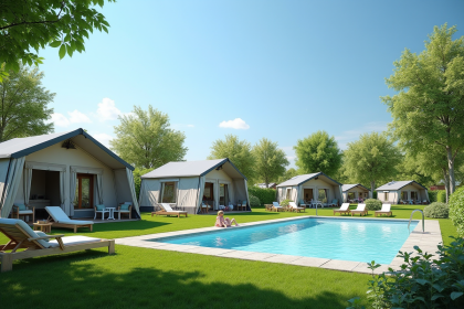 Camping 4 étoiles avec piscines et tentes familiales