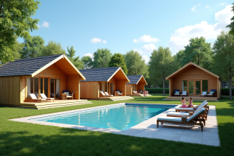 Camping 5 étoiles avec lodges spacieux et piscines privées