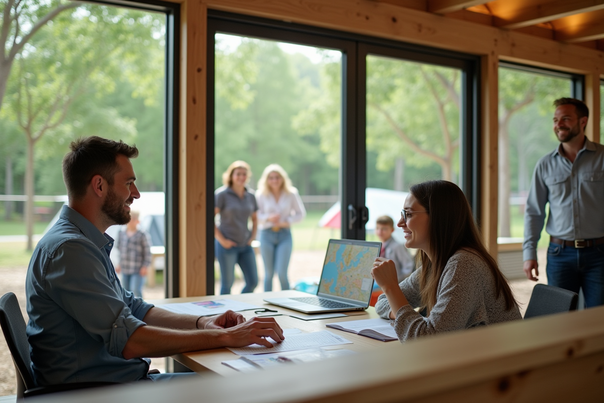 Gestionnaire professionnel dans la reception du camping